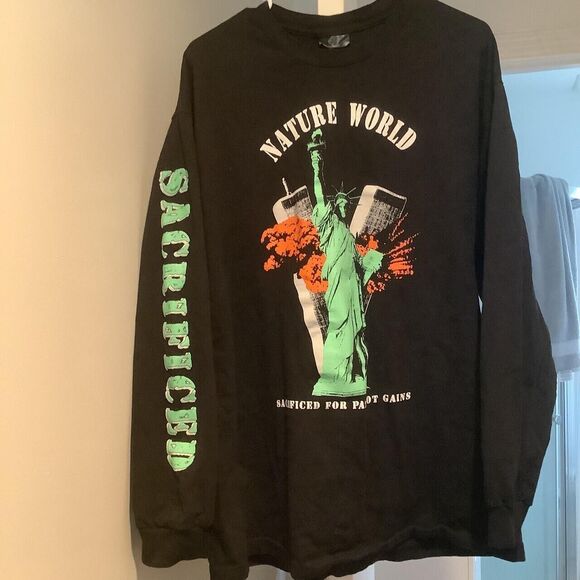 Nature World “Sacrificed For Patriot Gains” Shirt Longsleeve Size Extra large X-